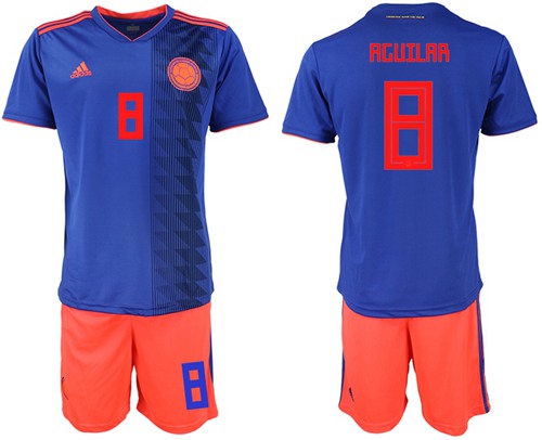 Colombia #8 Aguilar Away Soccer Country Jersey - Click Image to Close